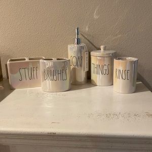 Rae Dunn iridescent bathroom set